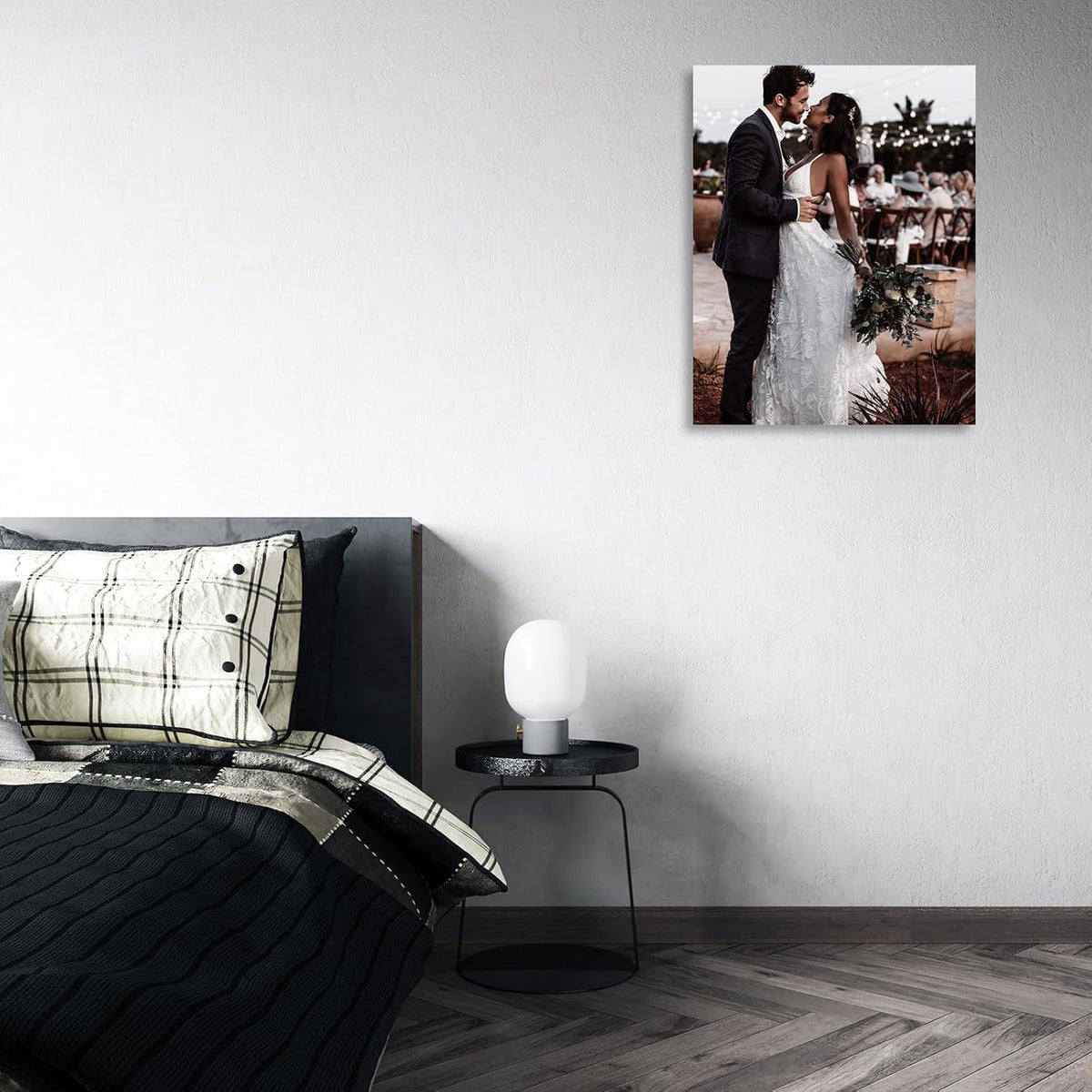 ZhongxingWL Personalized Canvas Print - Custom Framed Photo for Bedroom, Living Room, or Wedding | 11" L x 14" W