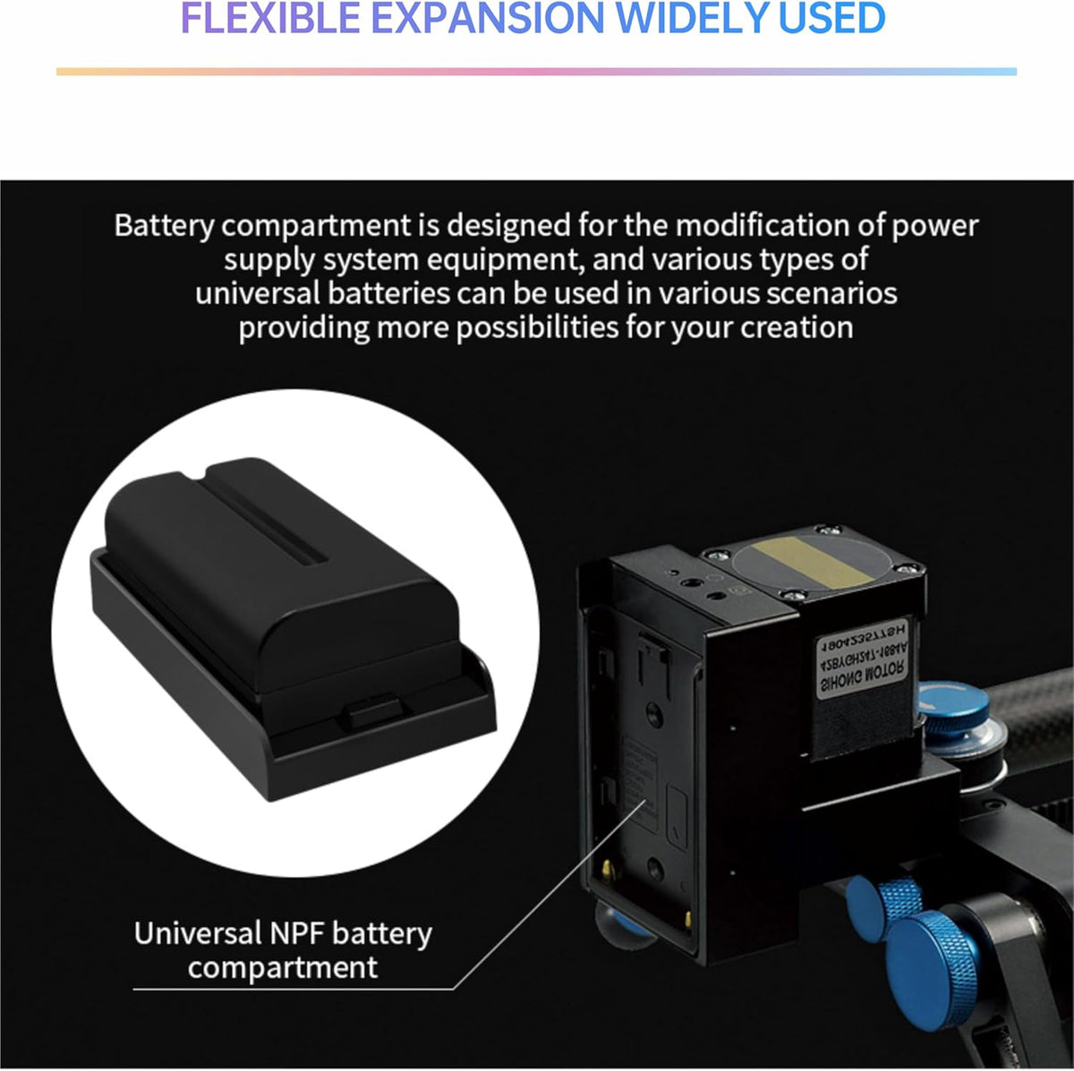 TONHOKJ 7.2V-8.4V (5.5/2.1mm) 1/4" NP-F970 F960 F770 F570 F550, NP-F Battery Adapter Plate with DC Output, Screw Mount
