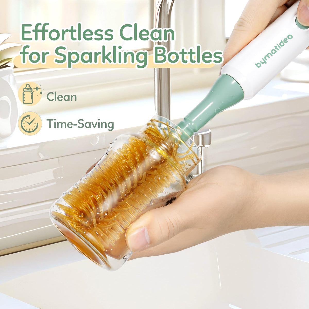 Electric Baby Bottle Brush Cleaner, 8-in-1 Travel Kit with Storage Box, Food-Grade Silicone, Waterproof, Long Battery Life, Portable Baby Bottle Cleaner Brush Set, Ideal Gift for Parents & Babies
