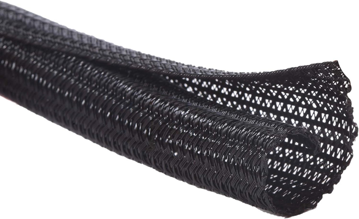 Alex Tech 10ft 1/2 inch - Cord Protector Wire Loom Tubing Cable Sleeve Split Sleeving For USB Cable Power Cord Audio