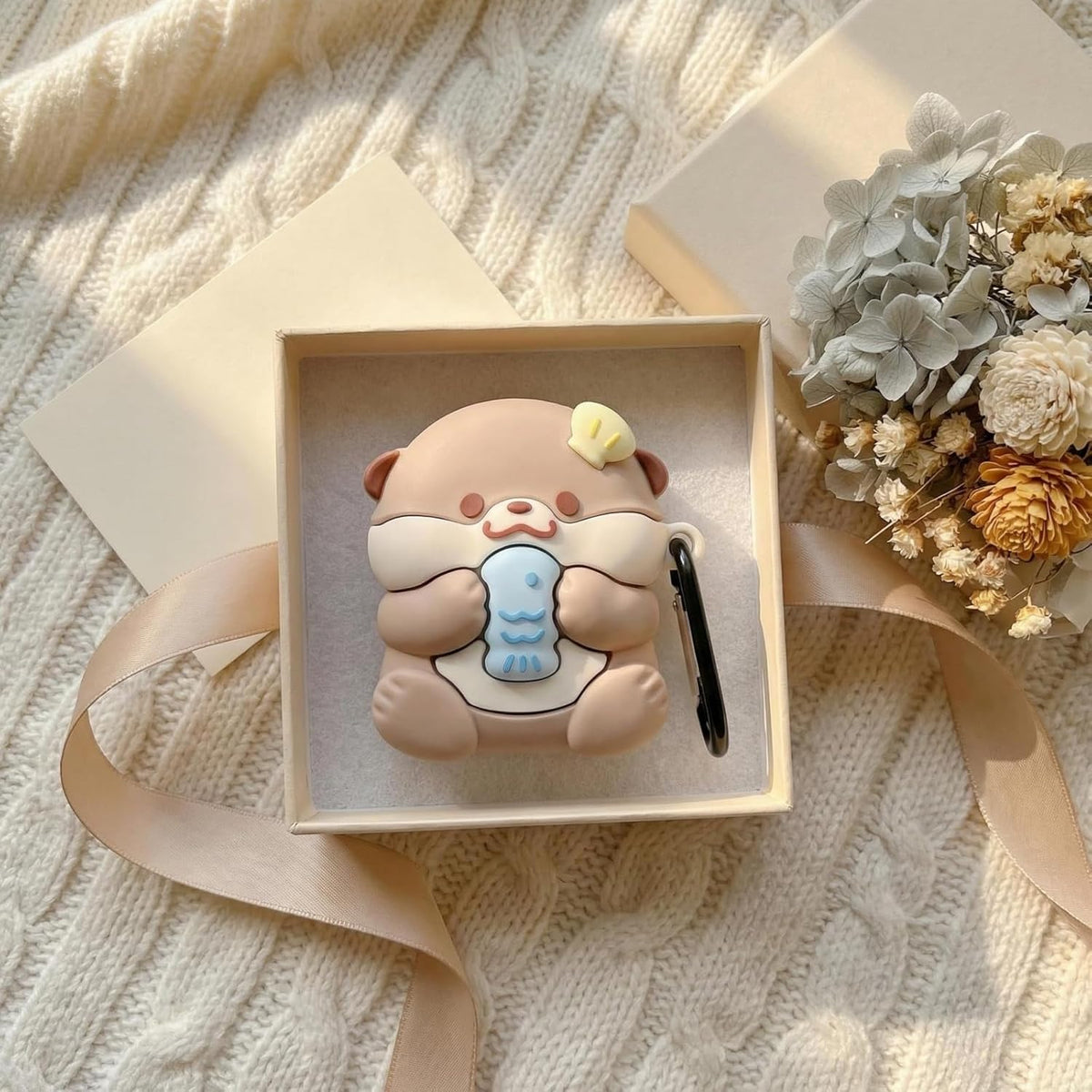 Xinbalove 4, 4th 2024, 4 Cute Kawaii Case for AirPods Case Cover Compatible with AirPod Generation Funny Otter
