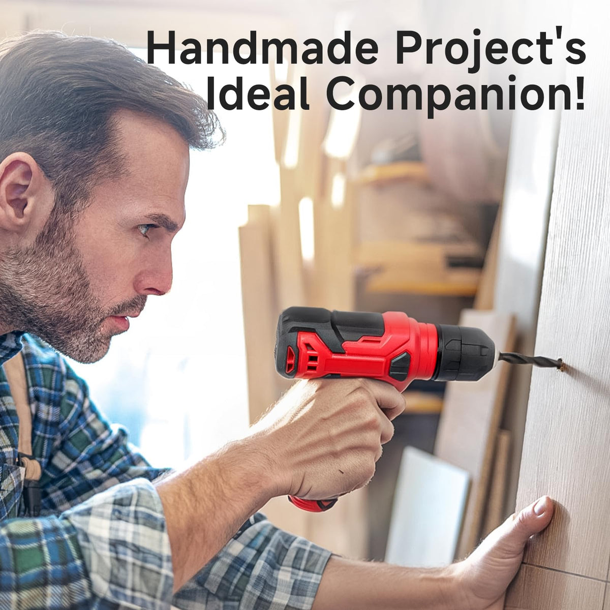 Tool Set - 8V Cordless Drill Set, 132 Piece Home Tool Set With Hand Drill, Tool Kit for Women & Men, Perfect for Homeowner, Diyer, Handyman
