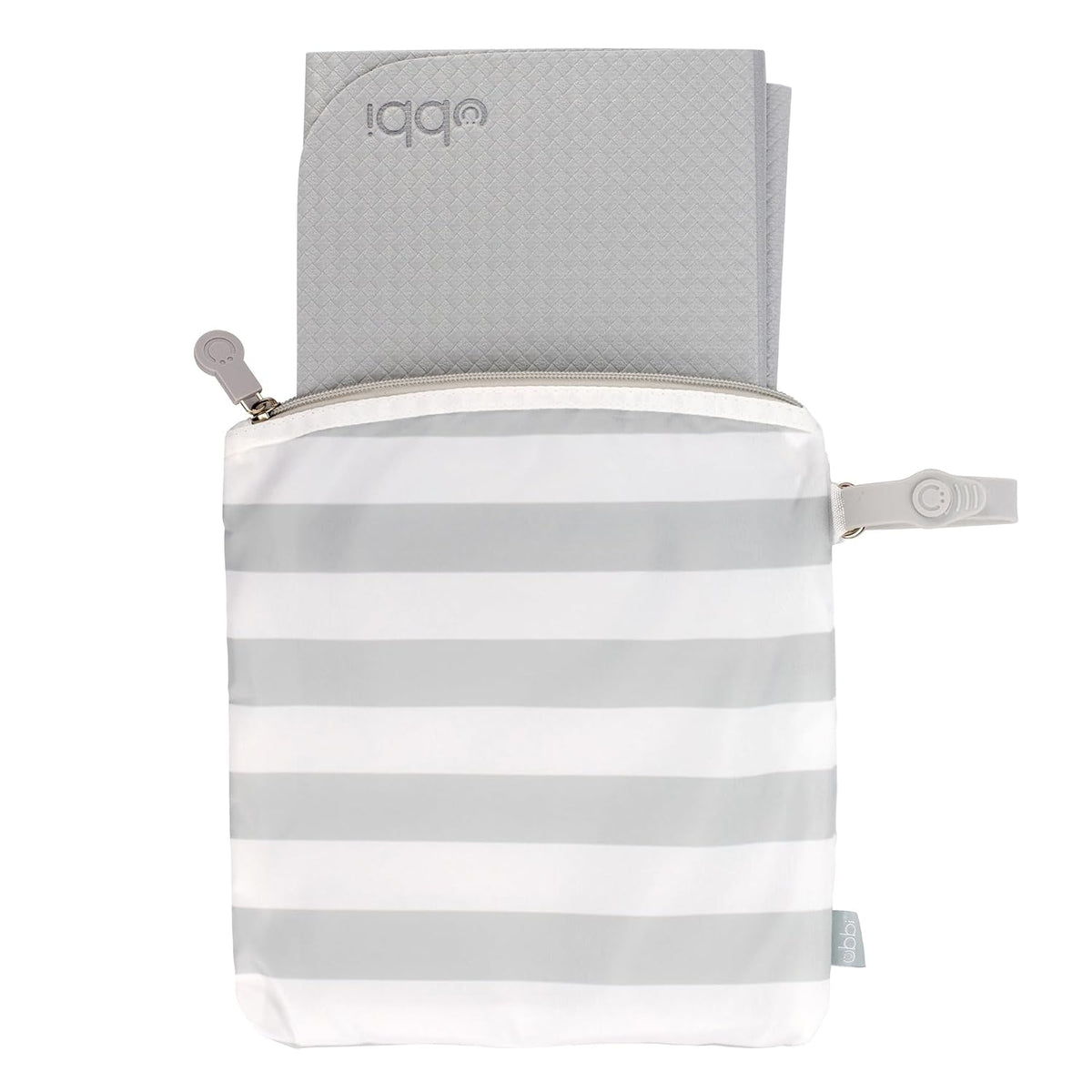 Ubbi Portable Changing Mat - Soft & Comfortable Diaper Bag Accessory for Newborns | Easy to Clean, Gray