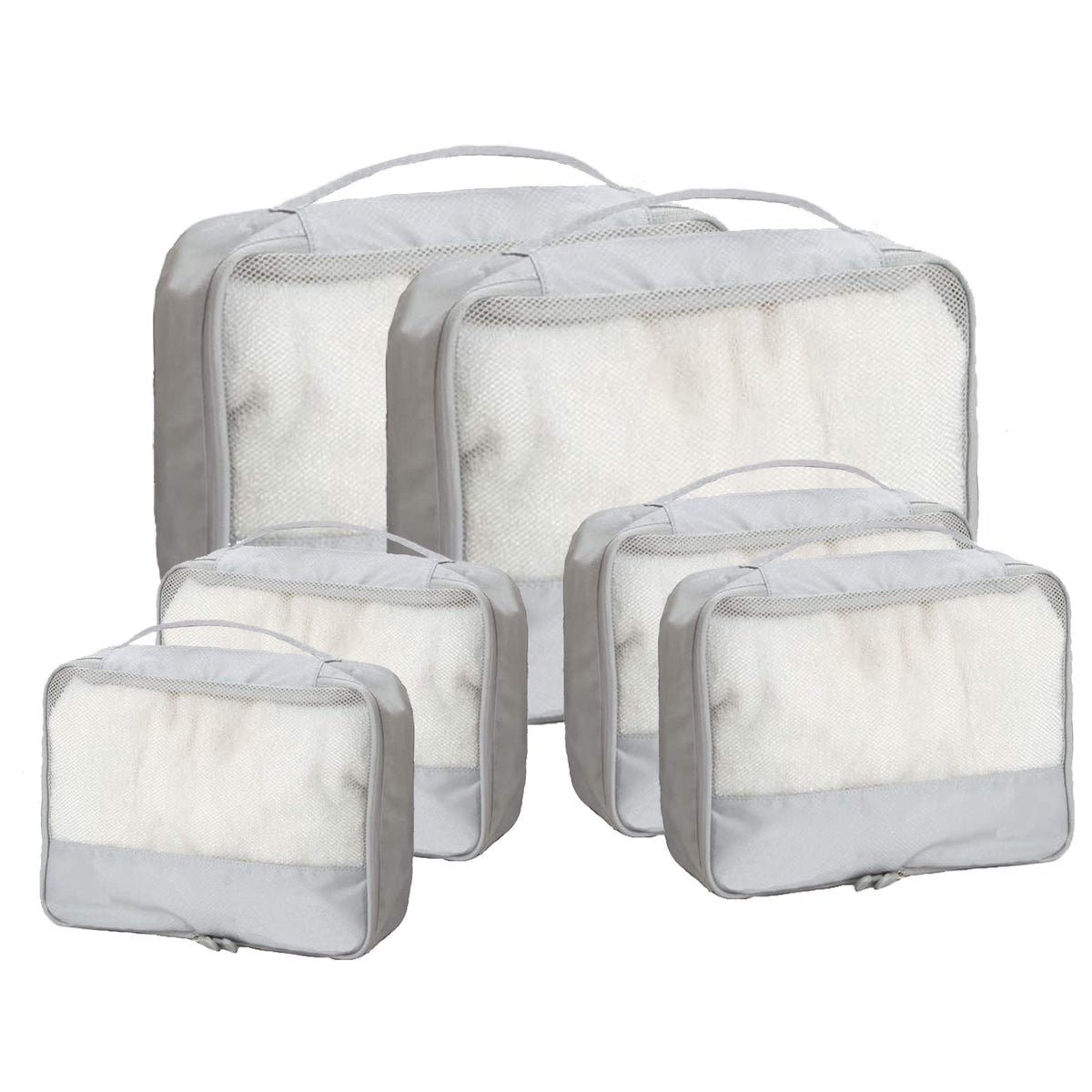 DoubleTrip Packing Cubes for Suitcases Carry on Luggage Organizer 6 Set Travel Accessories Lightweight Storage Bag Space Saver Clothes Pouch Large