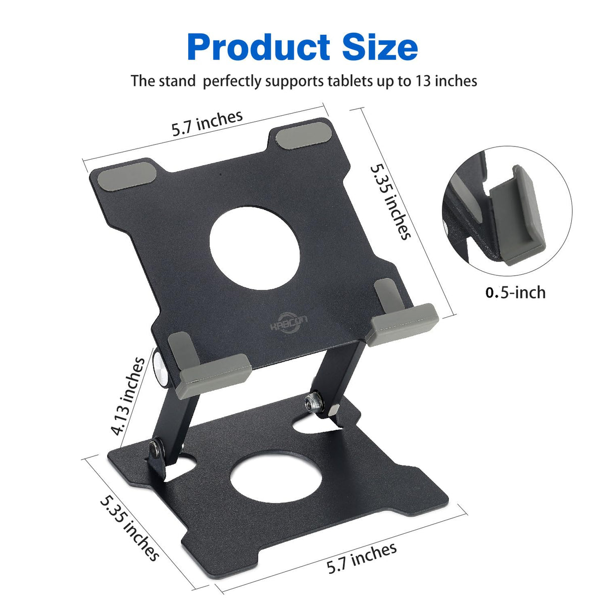 KABCON Tablet Stand,Tablet Holder for iPad,Adjustable Portable Multi Angle Desktop Stand Compatible with iPad Pro 9.7 10.5 12.9 Air Mini 1-4,Galaxy Tabs,Surface Pro Tablets,Kindle,E-Reader,Nexus