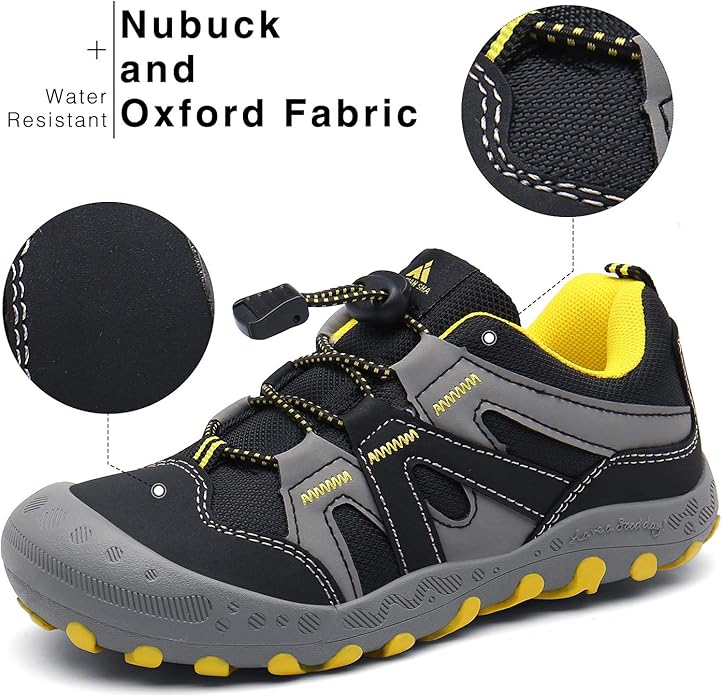 Mishansha Kids Hiking Boots Toddler Girls Boys Hiking Shoes Water-Resistant Anti-Collision Non-Slip Athletic Outdoor Trekking Boots
