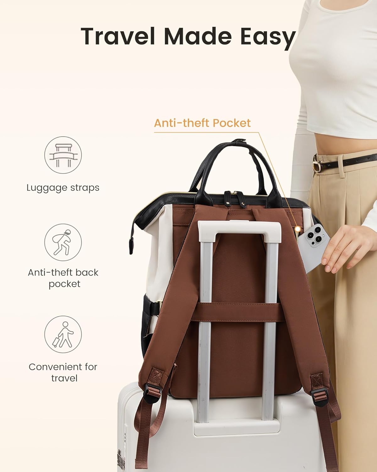 Backpack Holder,15.6 inch Backpack Backpack LOVEVOOK Laptop for Women with Giant Tumbler Professional Nurse Teacher