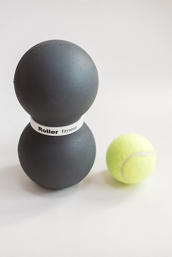 Fitness Infinity Roller, Peanut Foam Massage Ball, Large 8-Inch Double Exercise Roller (Gray - Standard)