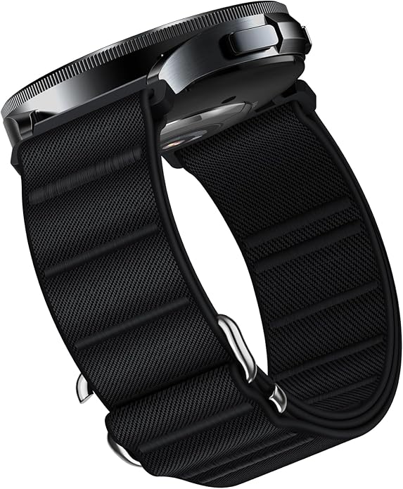 Suitisbest S-Hook Sport Band Compatible with Samsung Galaxy Watch 6 5 4 7 FE Band, Watch 6/4 Classic, Watch 5 Pro, Durable and Adjustable Nylon Loop Strap for Galaxy Active1/Active2
