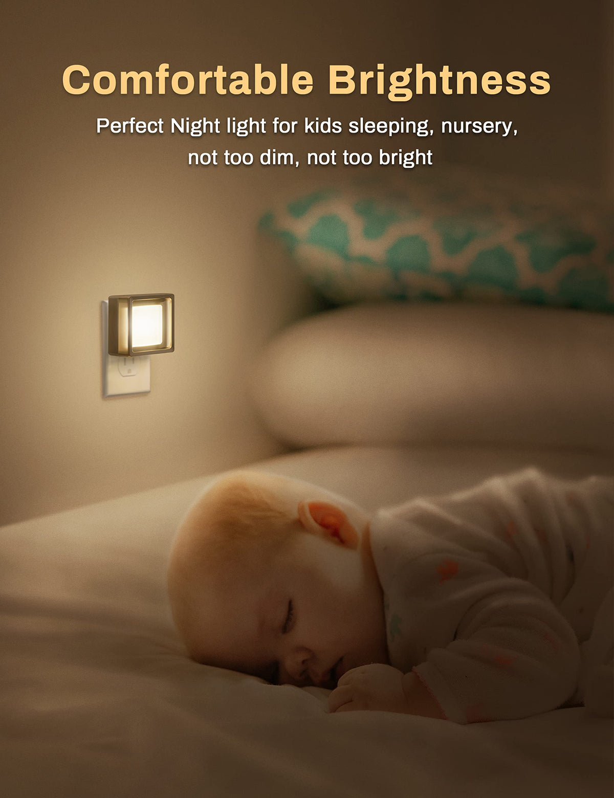DORESshop LED Night Light, Night Lights Plug Into Wall [2 Pack] with Dusk-to-Dawn Sensor, Dimmable Nightlights, Adjustable Brightness for Bathroom, Hallway, Bedroom,Kids Room,Stairway,Soft White