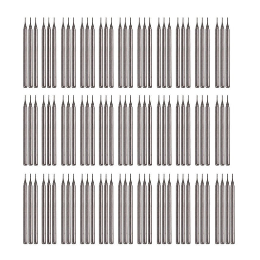 BQLZR 0.5mm Silver Gemstones Burrs Engraving Drill Bits Jewelry Jade Shell Carving Drill Hole Tools Pack of 100