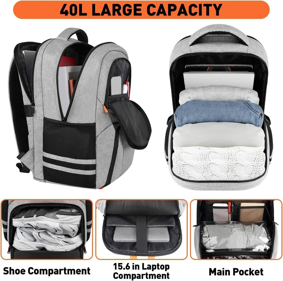 Backpack Backpack 15.6 Inch Ytonet Gym For Men Women, for Men with Shoe Compartment, Water Resistant Workout Sports Bag