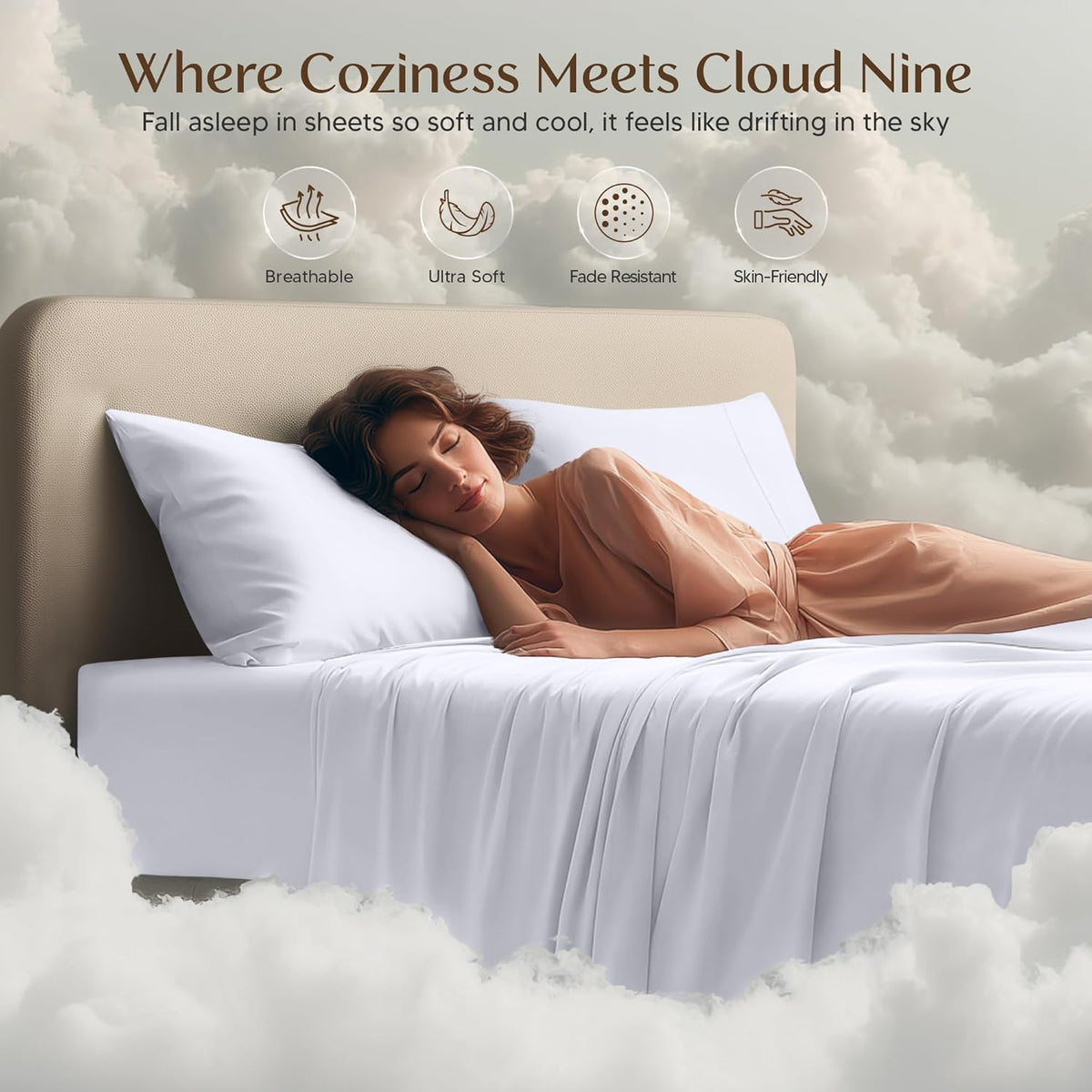 Utopia Bedding Queen Bed Sheet Set - Soft Brushed Microfiber | 4-Piece, Fade & Shrinkage Resistant, White