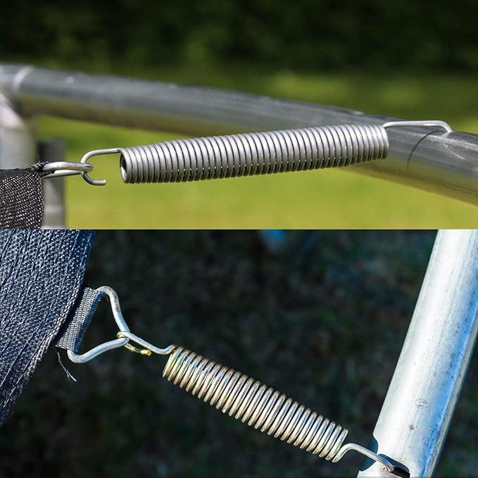20 Pack 5.5 Inch Trampoline Spring Heavy Duty Galvanized Steel Replacement Trampoline Parts Springs with Pull Tool T-Hook for Outdoor Trampoline Aotob, Skywalker, JumpKing, UpperBounce, SkyBound