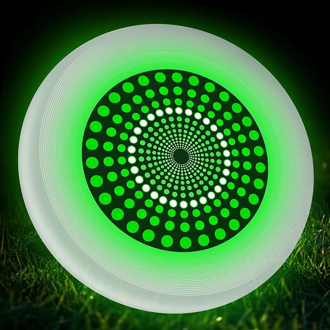 49LEDs Flying Disc with 16 Million Color RGB, 3 Modes+Rechargeable+Waterproof+175g, Cool Sports and Outdoors for Parks/Camping/Beach/Backyards,Easter & Birthday Gifts for Teens/Kids/Adults