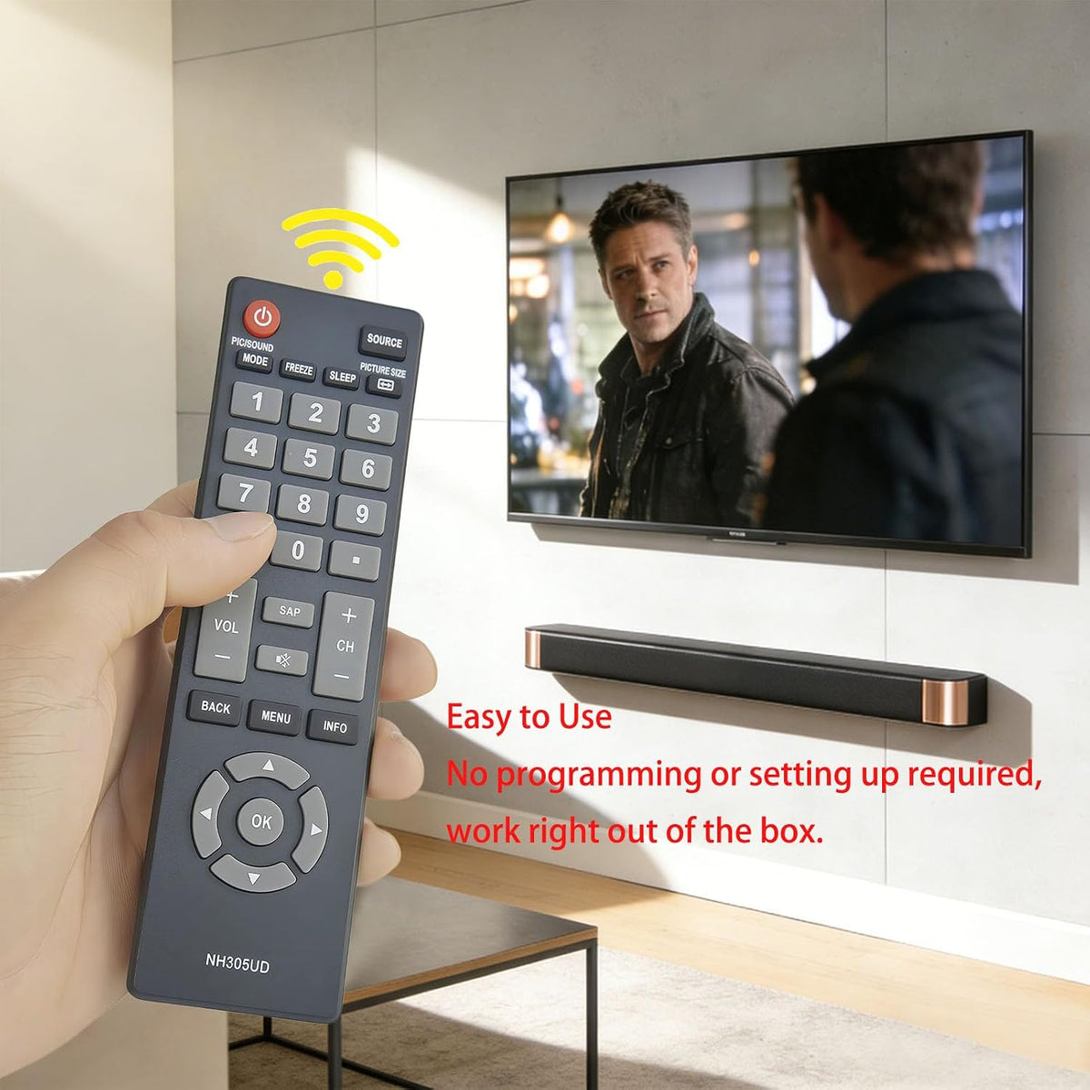 Tavether NH305UD Universal Replacement Remote Control for Emerson LCD HDTV TV