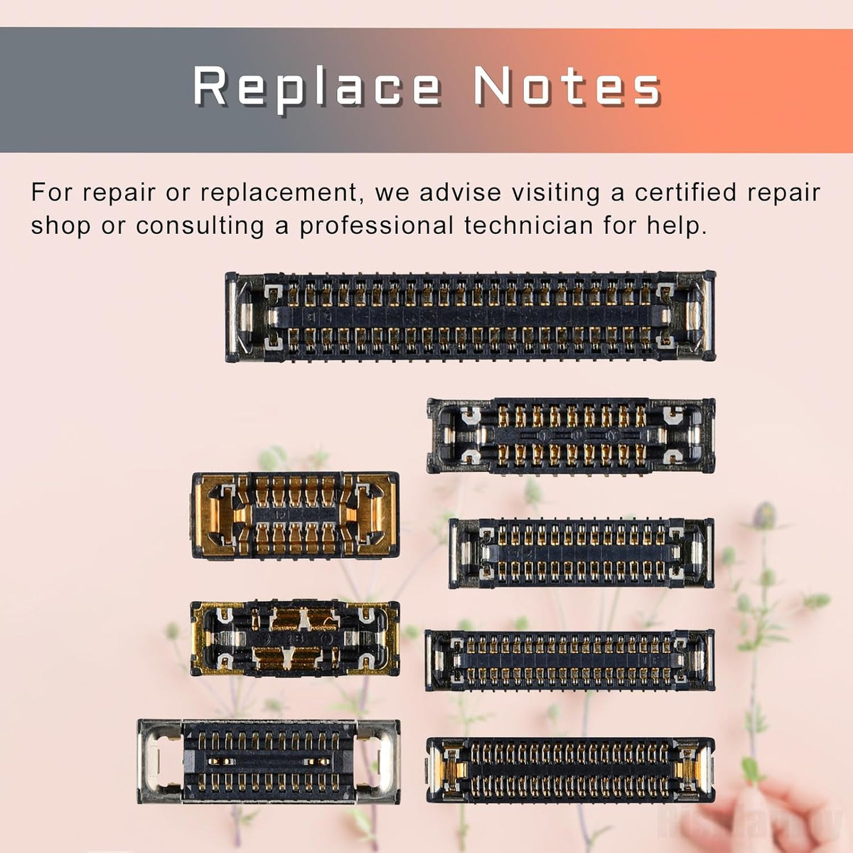8 12 iPhone12 Pcs for iPhone Motherboard Socket Connection B Kit Includes Battery SIM Charging Port Replacement Wide