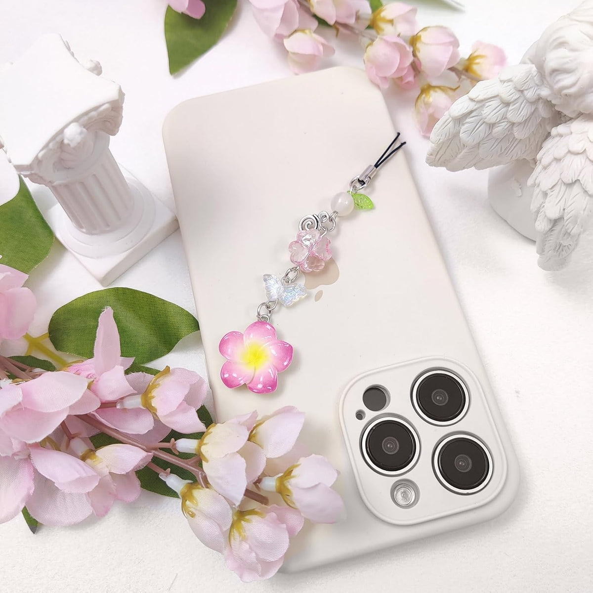cioatu Y2K Set Cute Phone Charms - Aesthetic Cherry,Flower, Butterfly & Star Cell Phone Straps, Kawaii PhoneAccessories