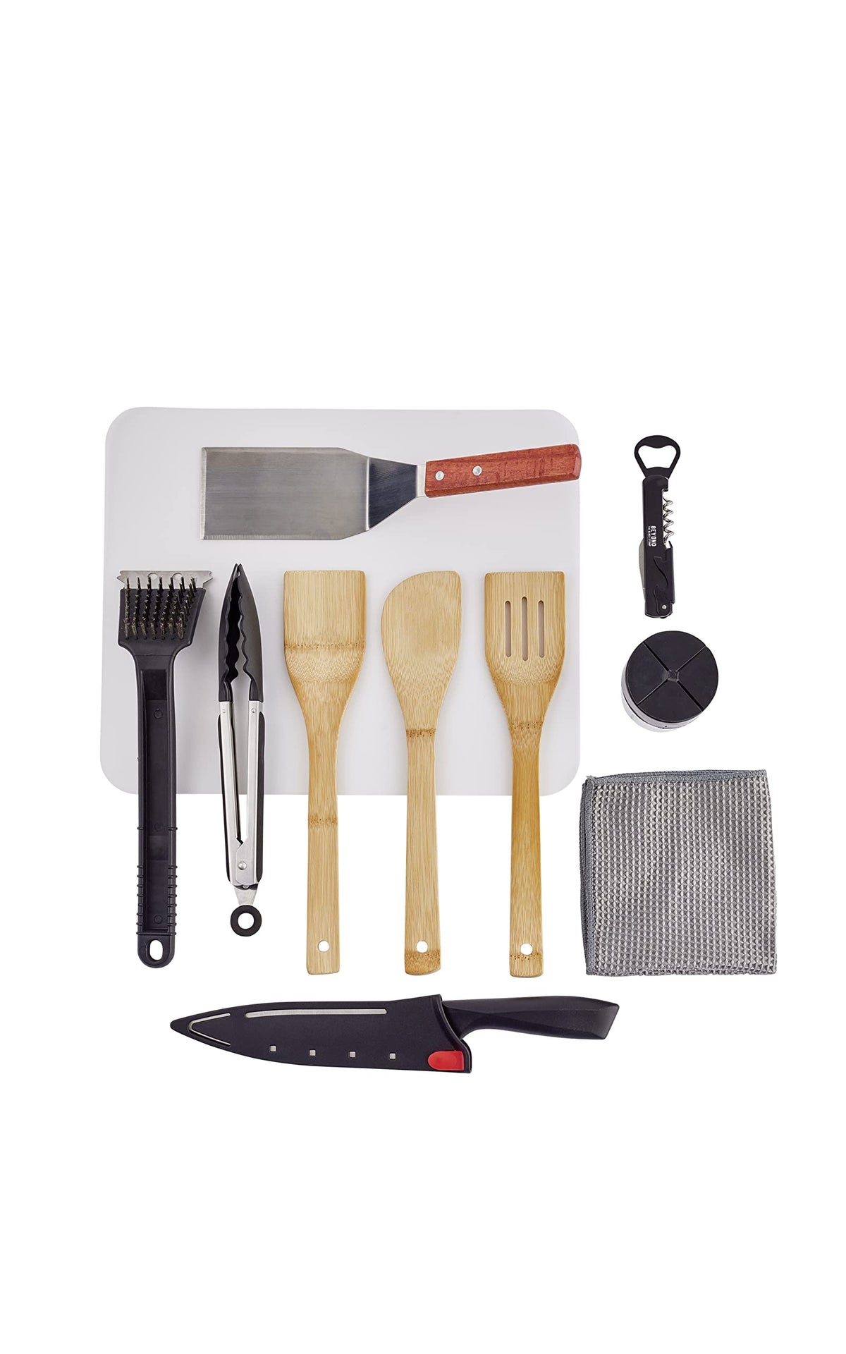 Beyond the Black Stump Camp Kitchen Organizer and Utensil Kit - Set of 14 - Travel Organizer - Grill Accessories - Portable Camping Gear