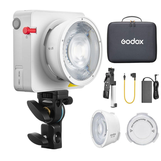 Godox ML100R Kit1 Full-Color RGB Fill Light Night Portrait Outdoor Photography Light 110w Portable Film and Video Camera Light with V-Mount Battery Accessory Set Portable for Live Streaming/Outdoors