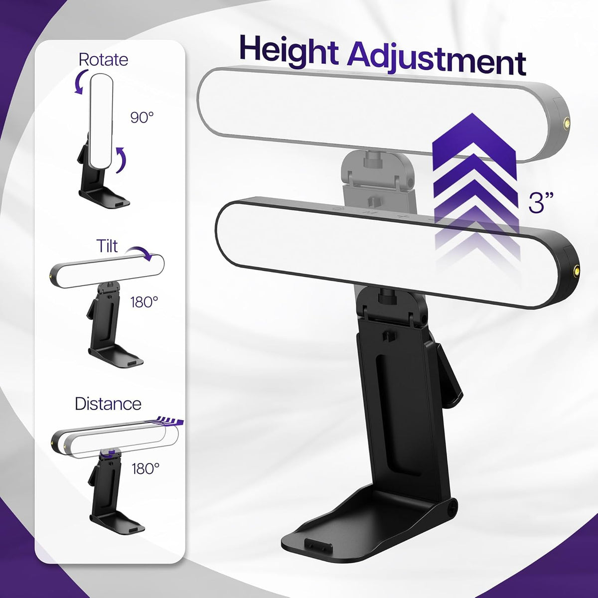 Life Finds LF-WL1 Webcam Light for Streaming on Monitor or Laptop, Freestanding Video Conference Lighting, Black