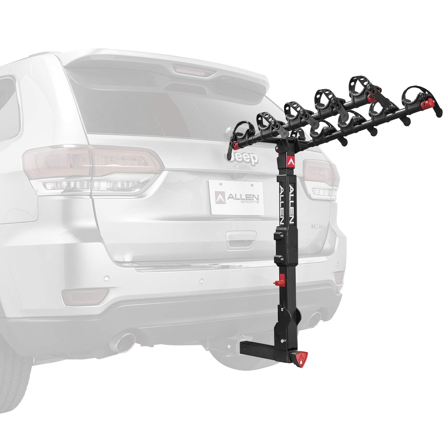 Allen Sports Premier Locking Quick Release 5-Bike Carrier for 2 in. Hitch, QR555 & Master Lock Bike Lock Cable, Set Your Own Combination Bicycle Lock, Black