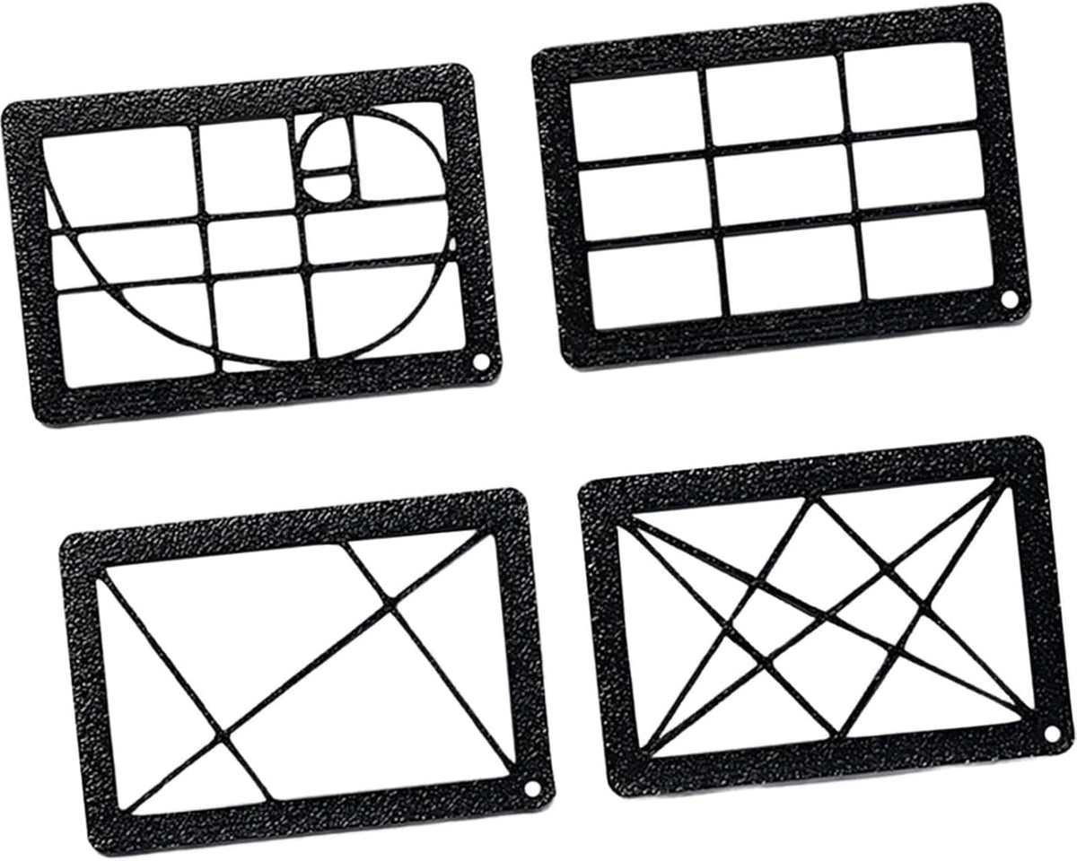 BWOFJGWH 4Pcs with Chain Sturdy Proportion Ruler Compact Composition Viewfinder for Sketching Viewer Painting, pp