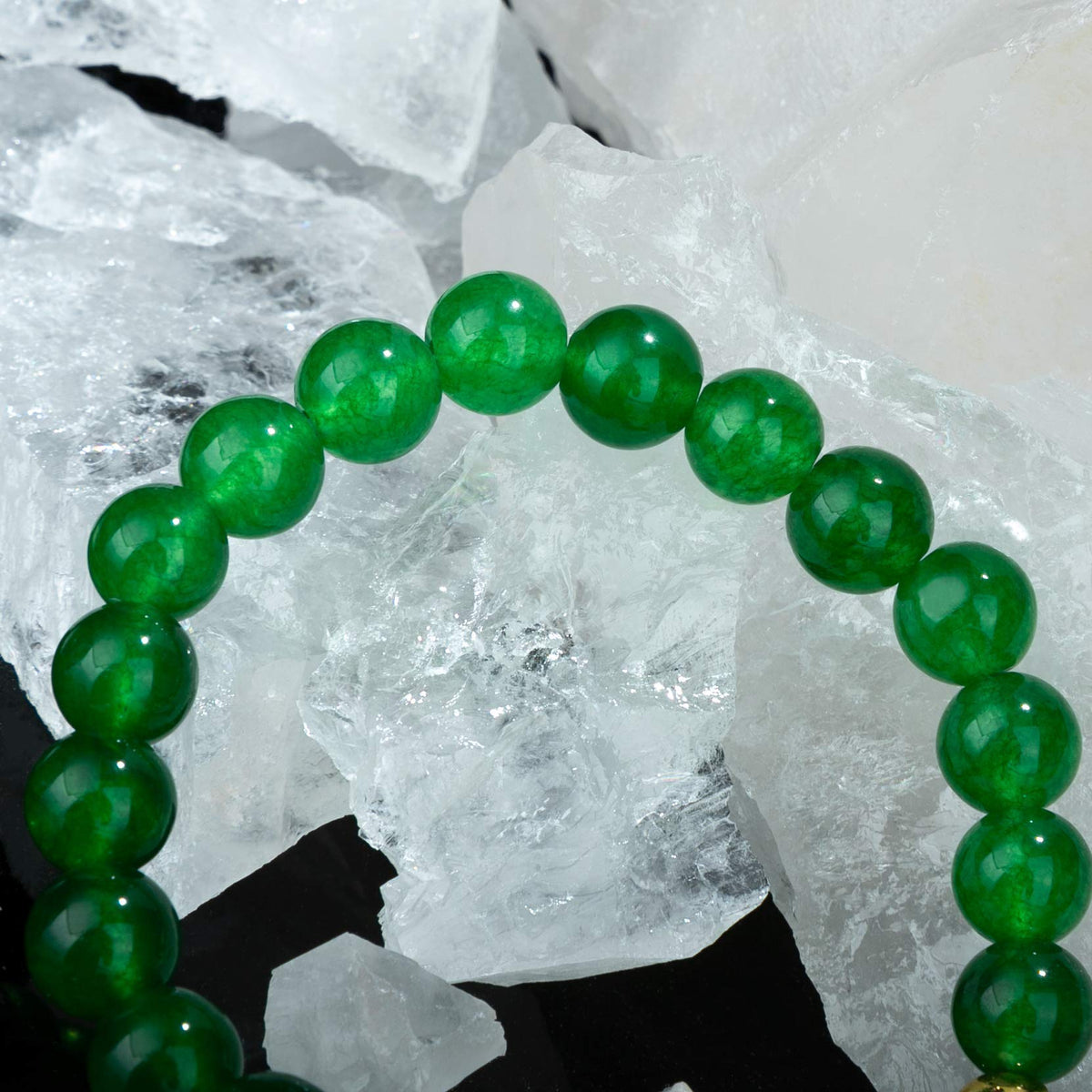ZenBless Fengshui Porsperity Jade Bracelet Lucky Charm Feng Shui Black Obsidian Wealth Bracelet Gift for Men Women with Gold Plated Pi Xiu Pi Yao Attract Wealth Good Luck(Green)