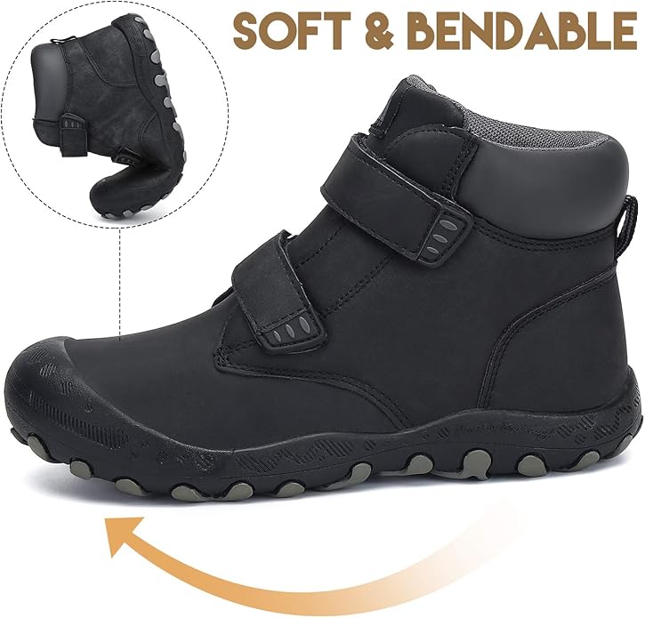 Mishansha Kids Hiking Boots Toddler Girls Boys Hiking Shoes Water-Resistant Anti-Collision Non-Slip Athletic Outdoor Trekking Boots