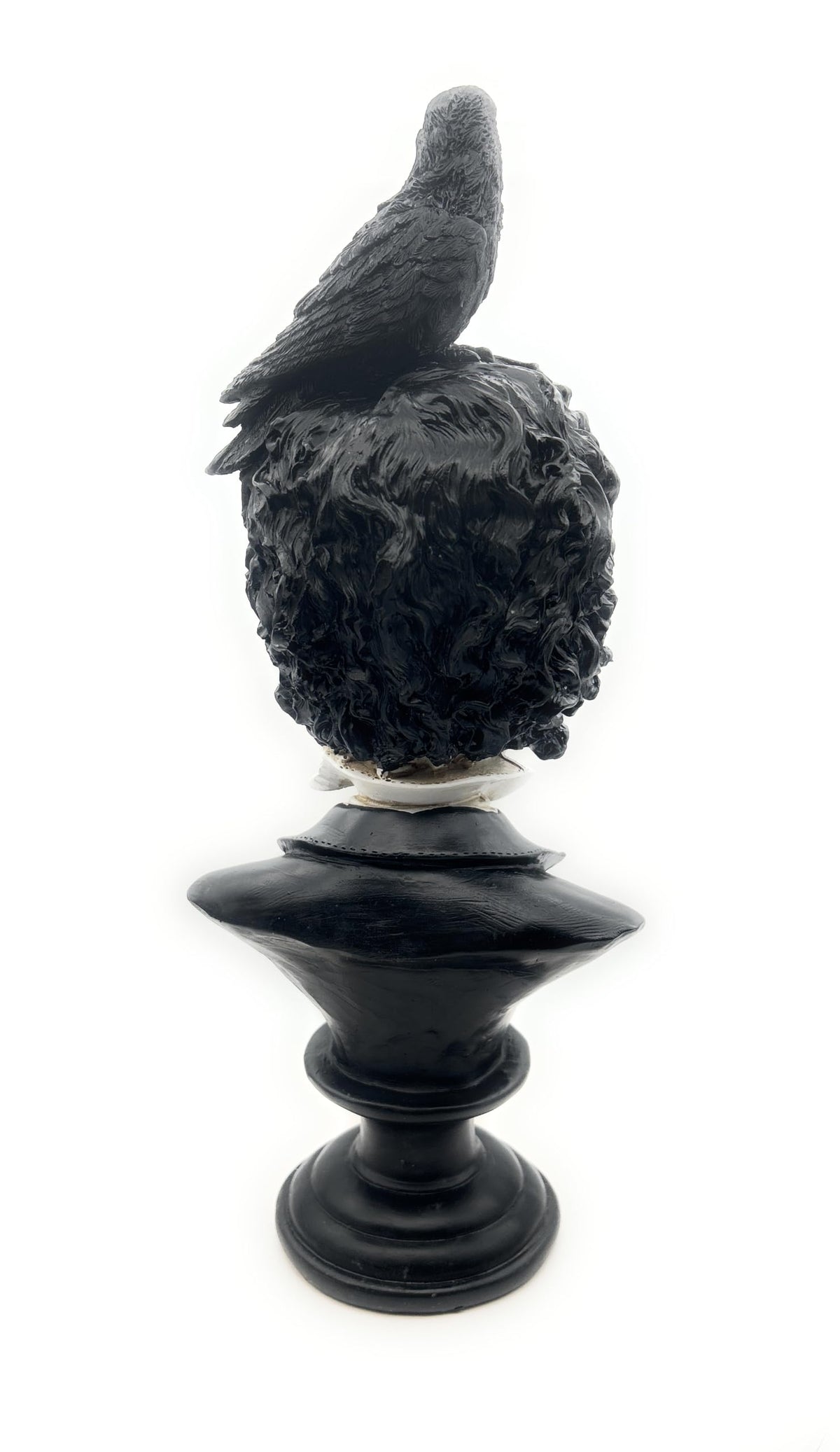 RUSTIX Edgar Allan Poe Bust Statue – Gothic Raven Figurine Inspired by “The Raven” – Decorative Statue for Literary, Gothic, and Victorian Home Decor