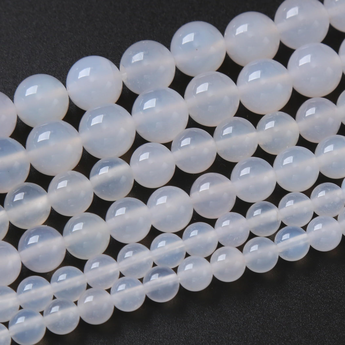 32PCS 12MM Natural White Opal Beads Round Loose Stone Beads for Jewelry Making DIY Energy Stone Healing Power Bracelet 15"