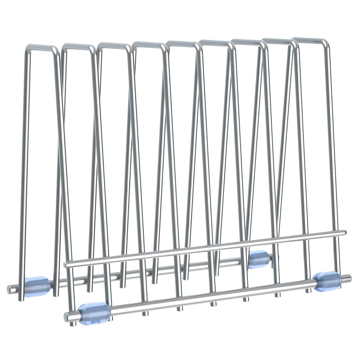 Reusable Storage Bags Rack, Drying Rack for Storage Bags, Stainless Stand for Reusable Freezer Containers & Vacuum Sealer Bags , File Organizer Desktop Storage, Kitchen Storage & Organization (Silver)