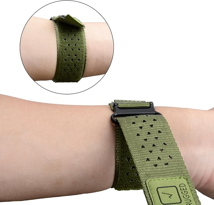 TStrap Nylon Sport Watch Band - Black Quick Release Watch Straps for Men Women - Athletic Military Smart Watch Bracelet Replacement - Correa para Reloj Hombre - 18mm 20mm 22mm