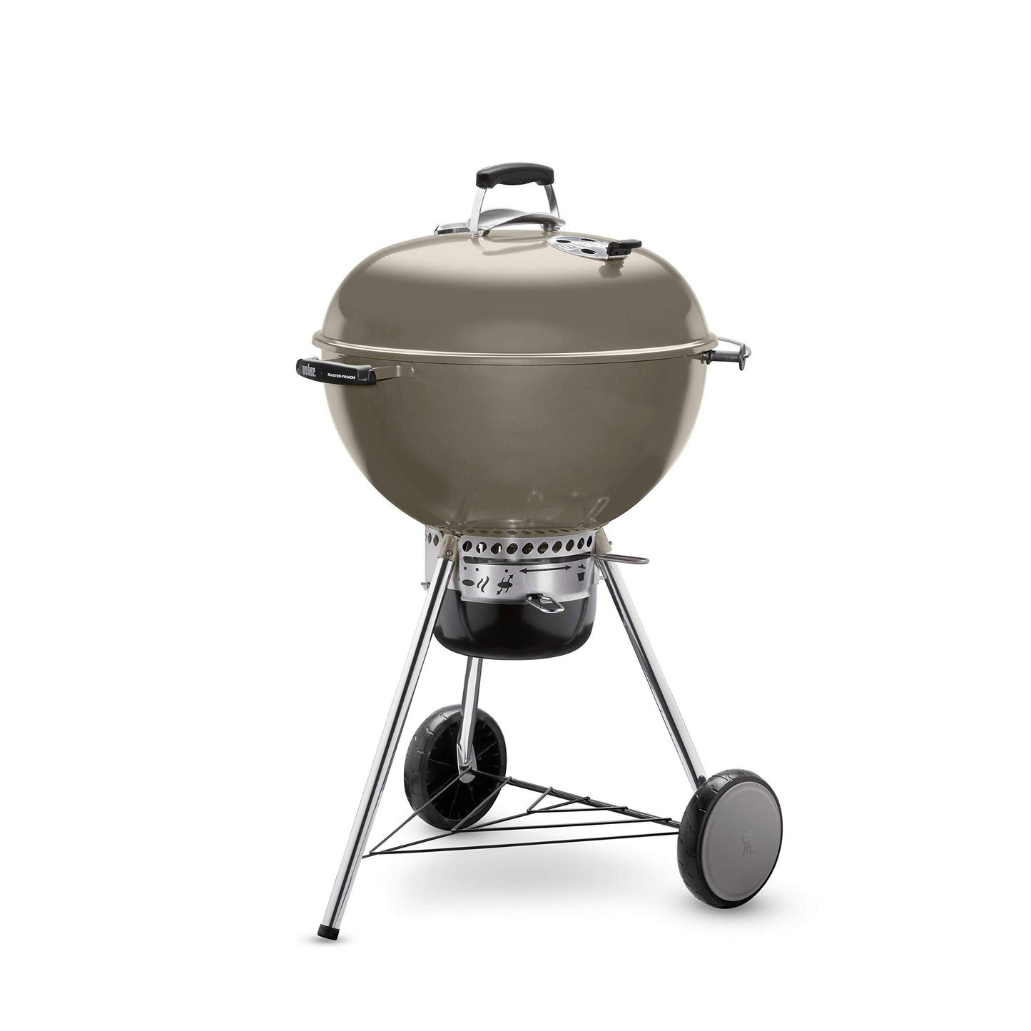 Weber Master-Touch Charcoal Grill, 22-Inch, Smoke – Premium Outdoor BBQ Grill with Tuck-Away Lid Holder & One‑Touch™ Cleaning System, Porcelain‑Enameled Kettle