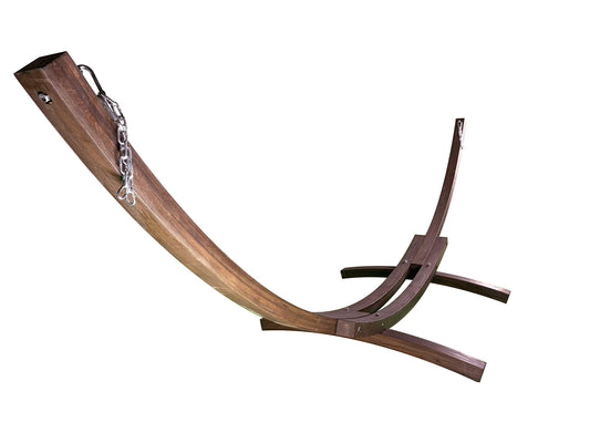 Petra Leisure 14 Ft. Wooden Arc Hammock Stand. 450 LB Capacity. Coffee Stain Finish
