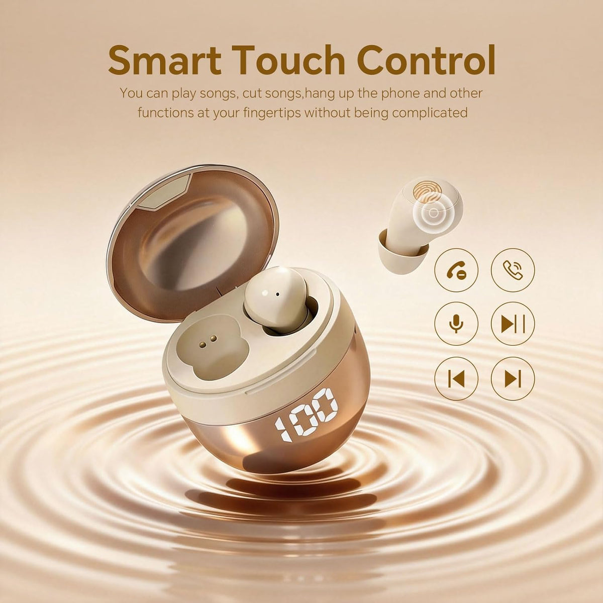 Yihou Invisible Small Mini Sleep Earbuds Headphones Wireless Bluetooth Comfortable Tiny Sleeping Smallest Low Profile