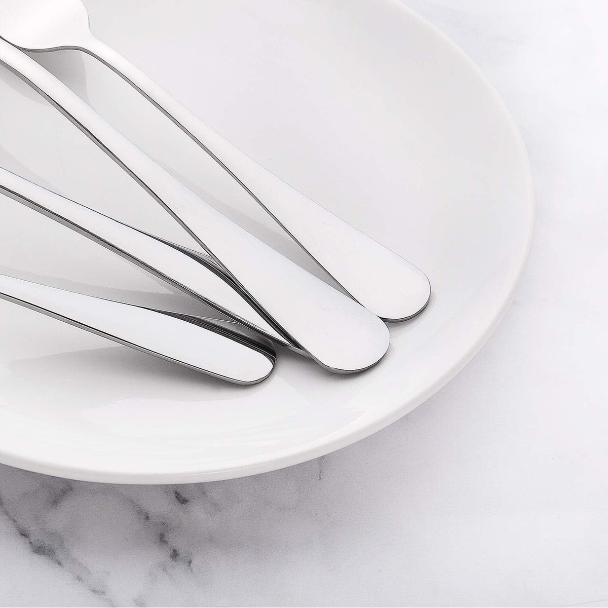 Regine Switzerland 40-Piece Stainless Steel Silverware Set - Service for 8 | Mirror Polished & Dishwasher Safe