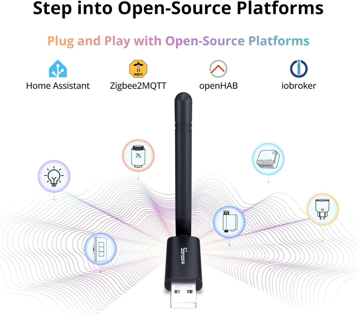 SONOFF 3.0 (EFR32MG21) Zigbee2MQTT Zigbee & Thread Dongle Lite | USB Stick Coordinator for Home Assistant & | Compact