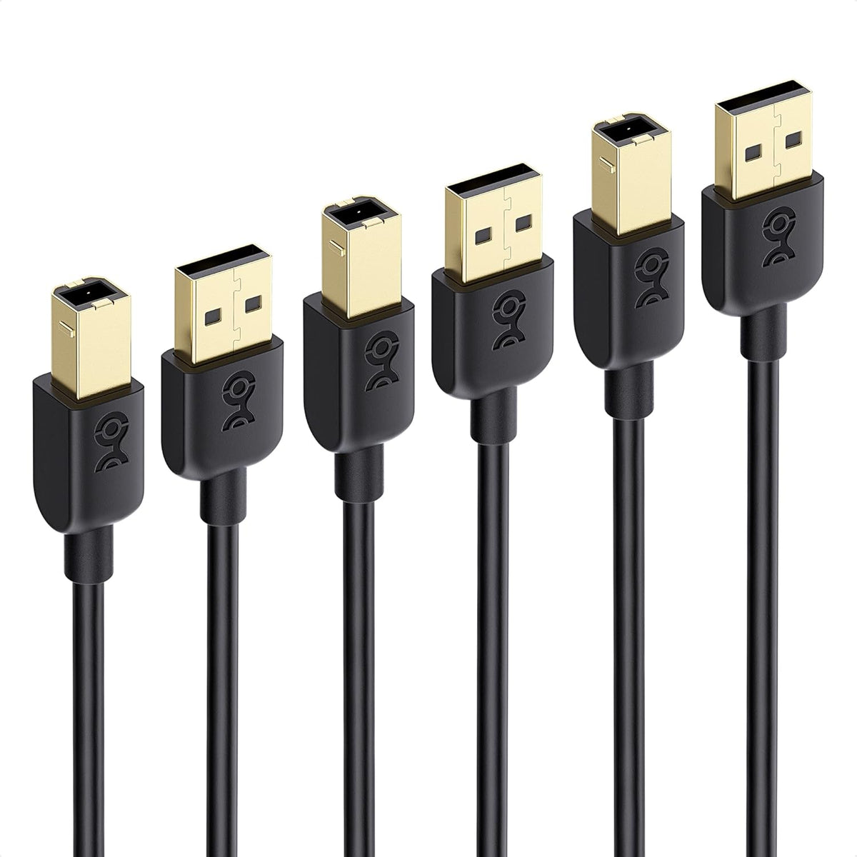 3-Pack 15ft, Cable Matters Long USB Printer Cable - USB A to B Cable, Compatible with Printer, External Hard Drive