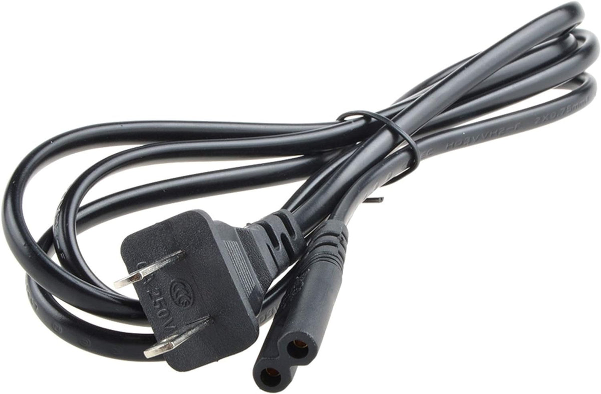 Digipartspower 5ft 2-Prong 2-Prong 8 AC Power Cord Cable for Pioneer DVD DVR Flat Fig Adapter
