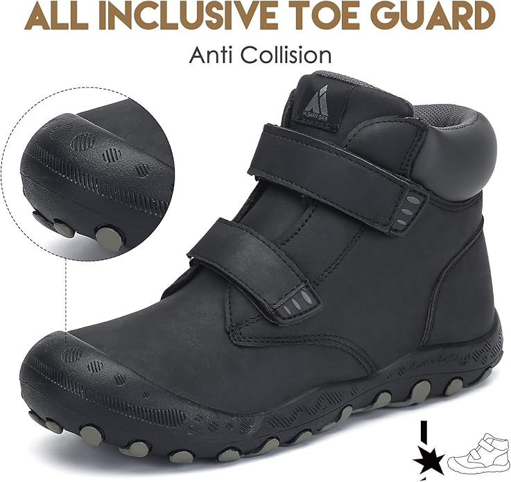 Mishansha Kids Hiking Boots Toddler Girls Boys Hiking Shoes Water-Resistant Anti-Collision Non-Slip Athletic Outdoor Trekking Boots