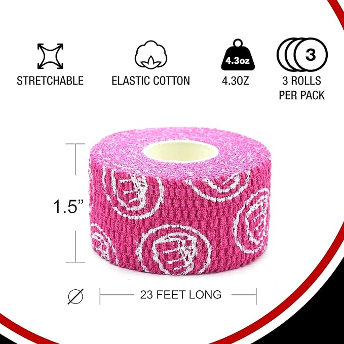 WOD Nation Flexible Hook-Grip Athletic Tape – Easy-Tear, Sweat-Proof Thumb & Finger Strips for Weightlifting