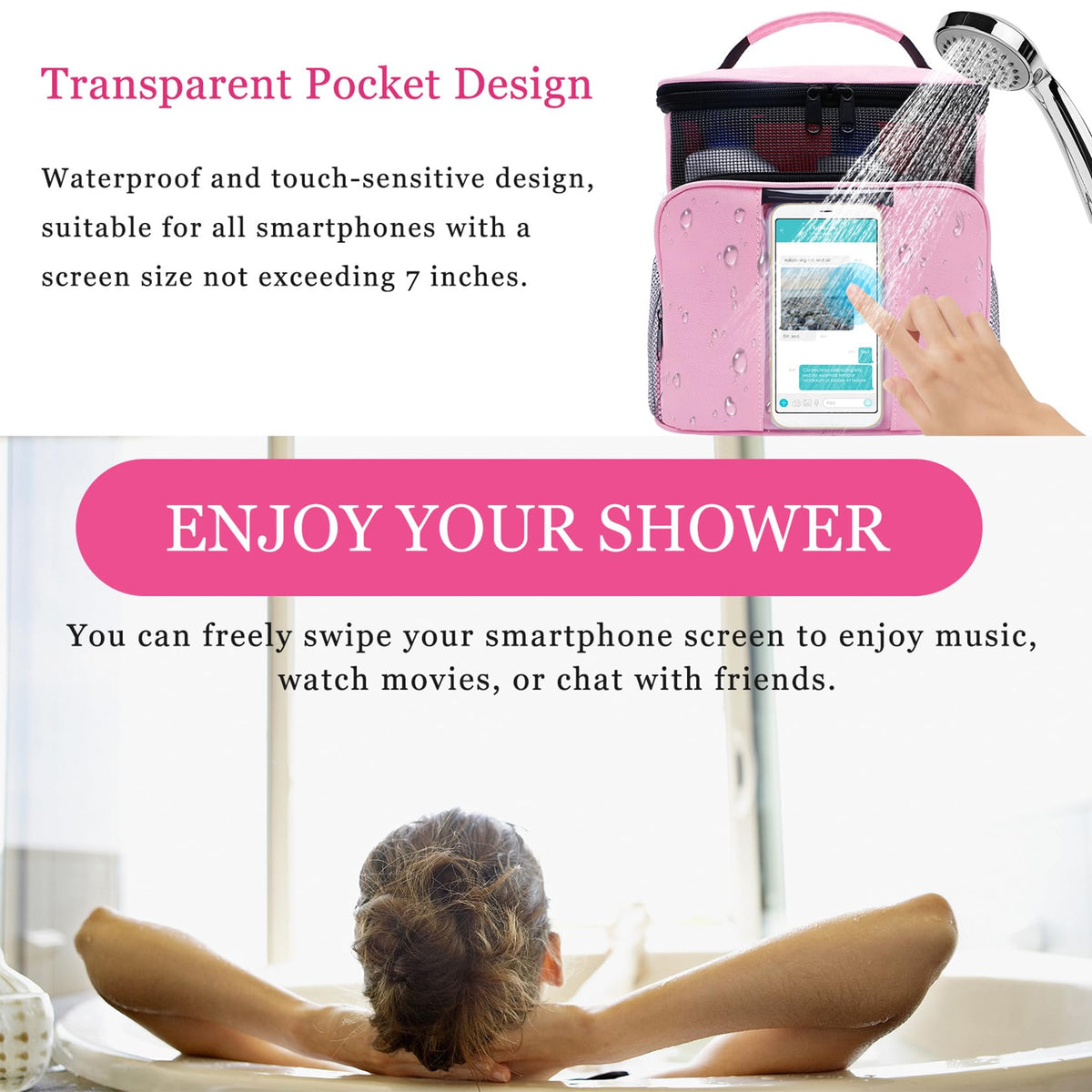 Dorm Room Essentials for College Students Girls,Shower Caddy Portable,College Travel Cruise Ship Essentials Hanging Toiletry Bags for Traveling Women,Shower Bag for Camping,Womens Gifts for Christmas
