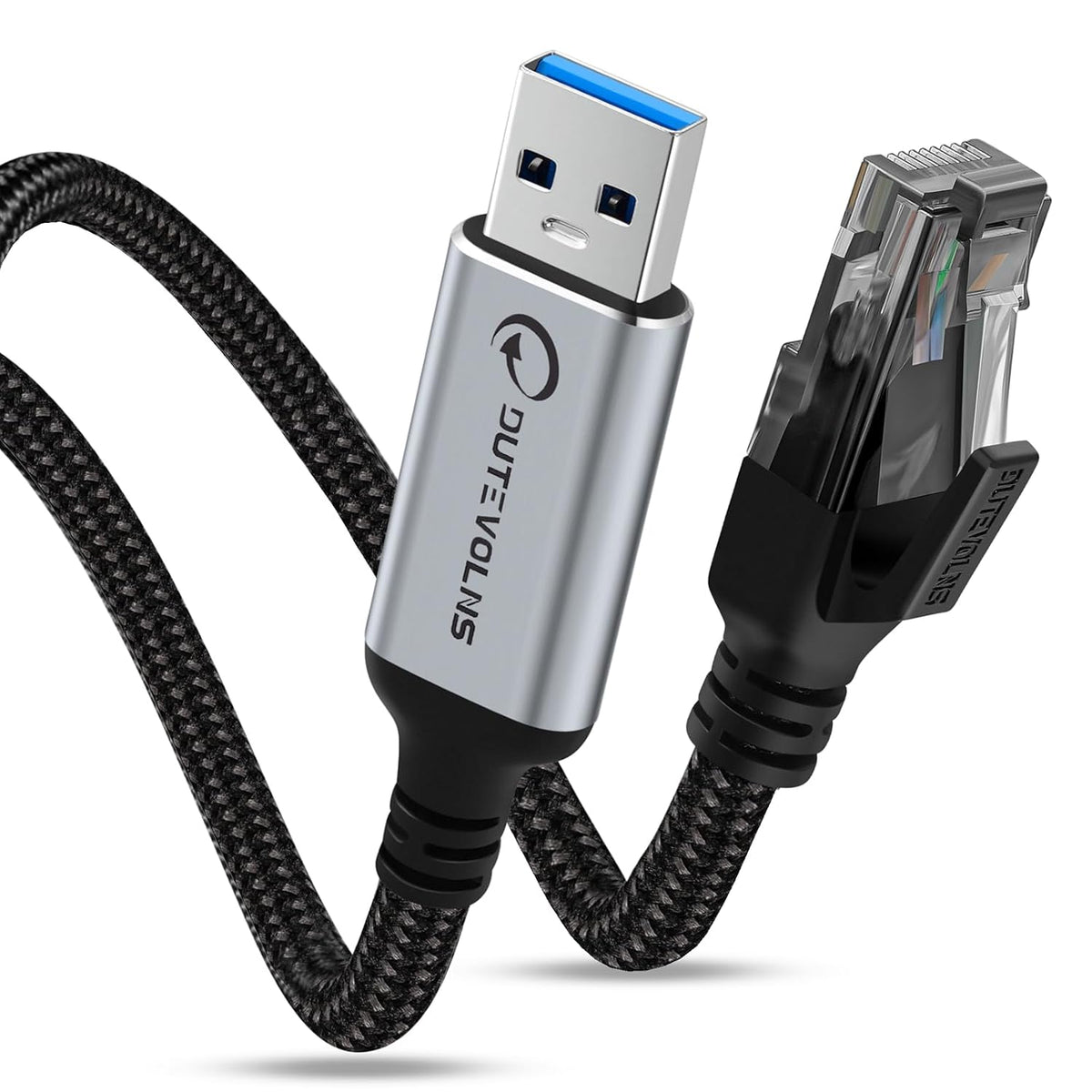 5 3.0 RJ45 10 11 USB to Ethernet Cable FT, USB A to Male Nylon Adapters, Gigabit Directly Connected, Compatible