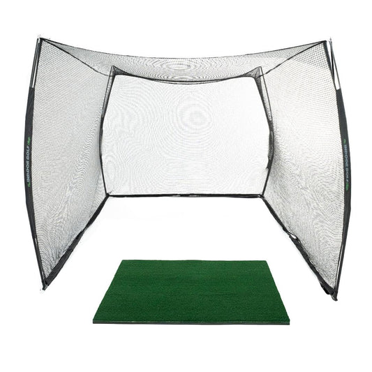 The Indoor Golf Shop - Golf Net 10' x 8' Knotless Golf Hitting Net for Indoor and Outdoor Practice - Arrives Ready to Assemble and Use