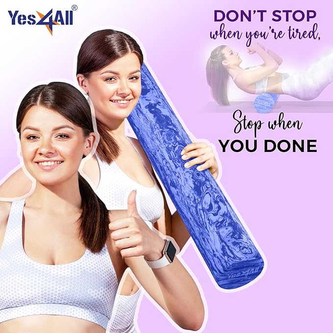 Yes4All EVA Firm Foam Roller for Back - Round Back Roller for Exercise, Yoga & Pilates 12/18/24/36 inch