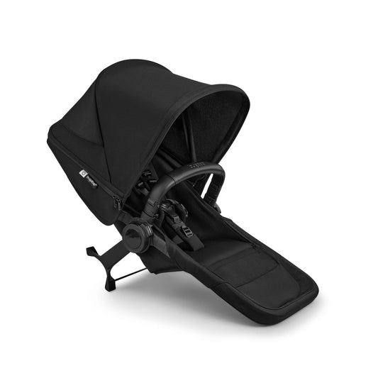 Bugaboo Donkey 6 Sibling Seat – Complete Second Seat Kit for Side-by-Side Double Stroller Conversion, Reversible & Reclining Toddler Seat with Sun Canopy – Heritage Black