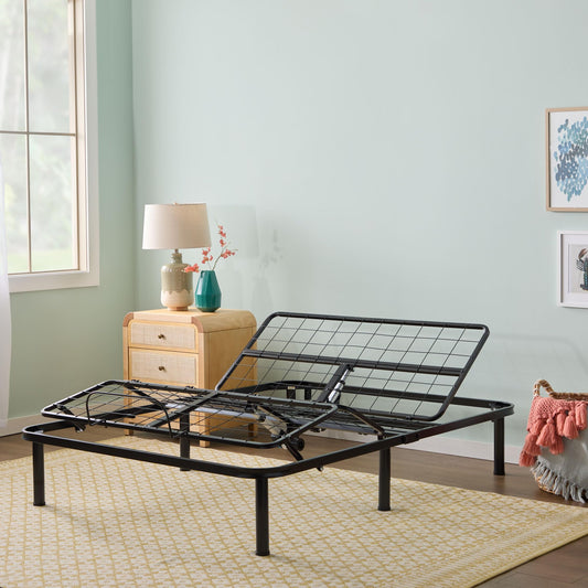 Linenspa Adjustable Bed Frame - Independent Head and Foot Incline - Powerful Quiet Motor - Easy Toolless Assembly - Lounging - Watch TV - Working - Reading - Ergonomic - Electric Bed Base - Full Size
