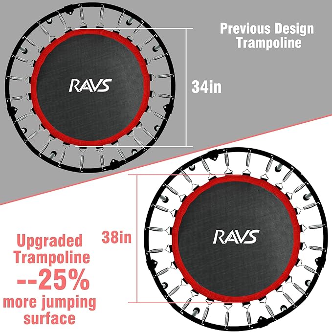 450 LBS Foldable Mini Trampoline for Adults & Kids 40" Rebounder Trampoline with Adjustable Foam Bar for Indoor Workout Fitness