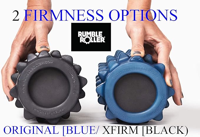 RumbleRoller Original Textured Foam Roller - Deep Tissue, Self Myofacial Release Massage Therapy Roller